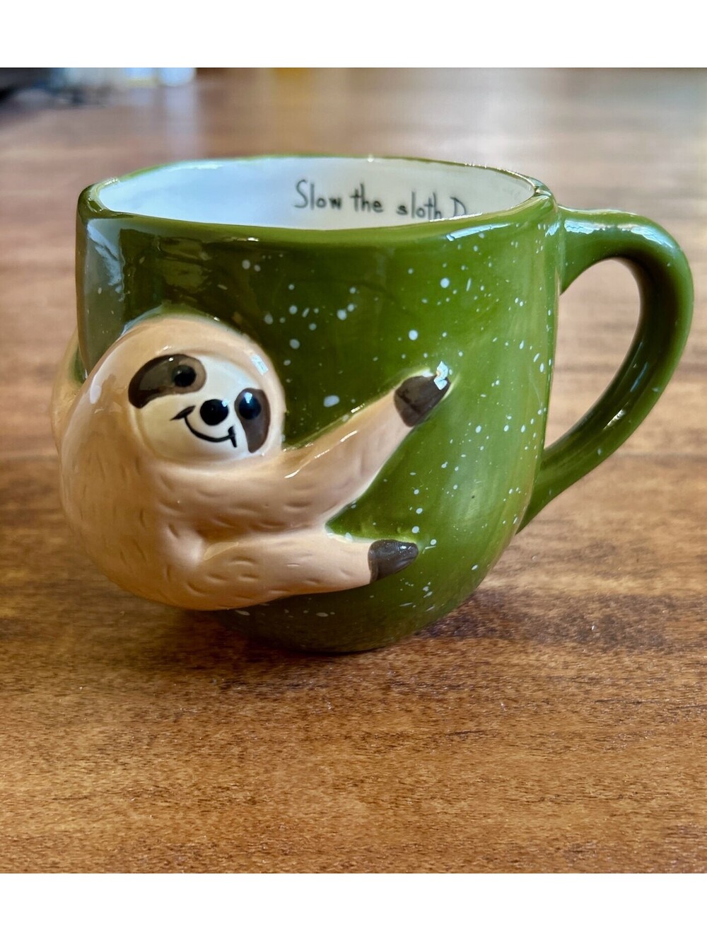 Mainstays Green Sloth Ceramic Coffee Mug - Slow the Sloth Down